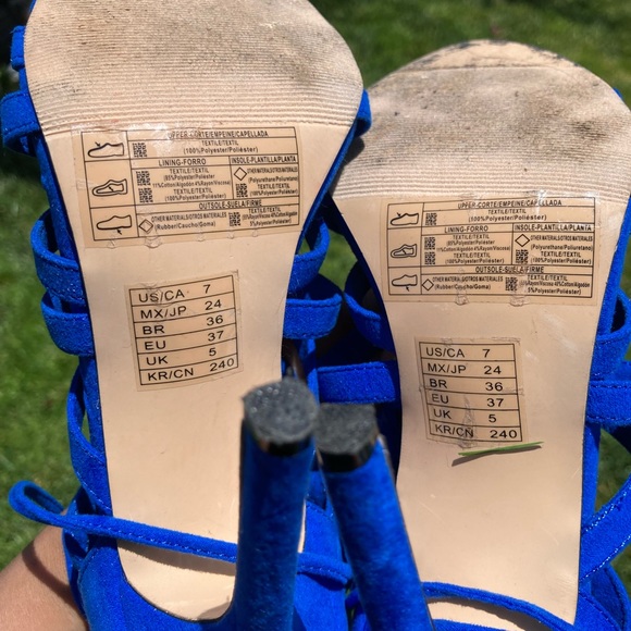 Beautiful Blue F21 Tie-up Heels 💙 - Picture 4 of 4